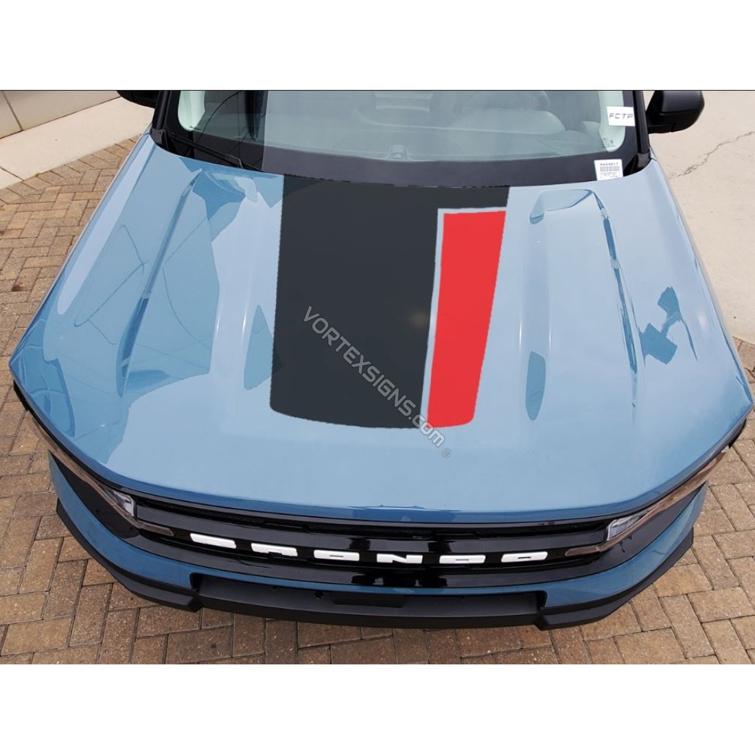 Hood Overlay graphics decal for Ford Bronco Sport