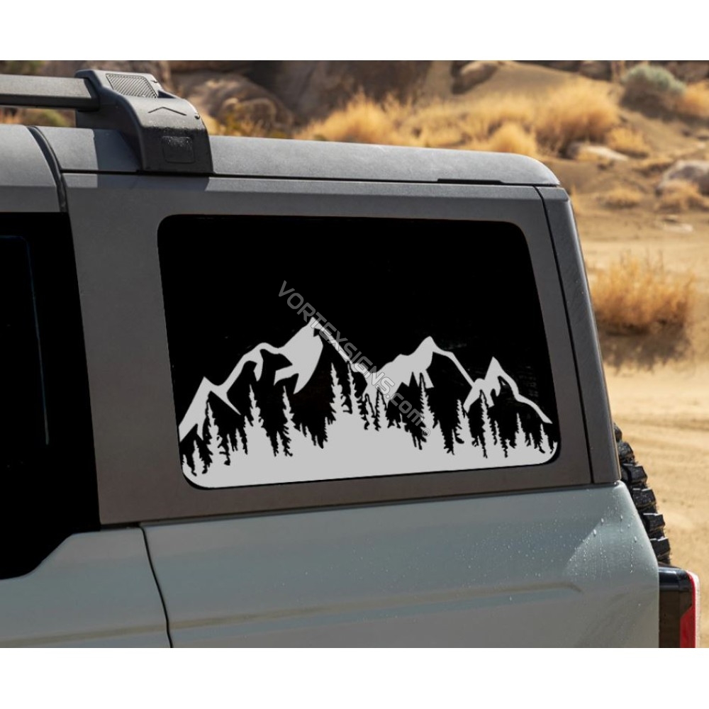 Ford Bronco Trees Forest side 3rd window decal sticker