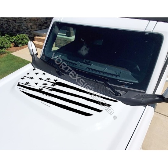 2021-2023 Ford Bronco Logo American Flag Hood Decal – Tickle My Bronco