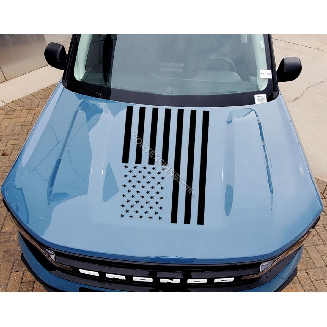 SALE! Vinyl Hood Flag Overlay graphics for Ford Bronco Sport