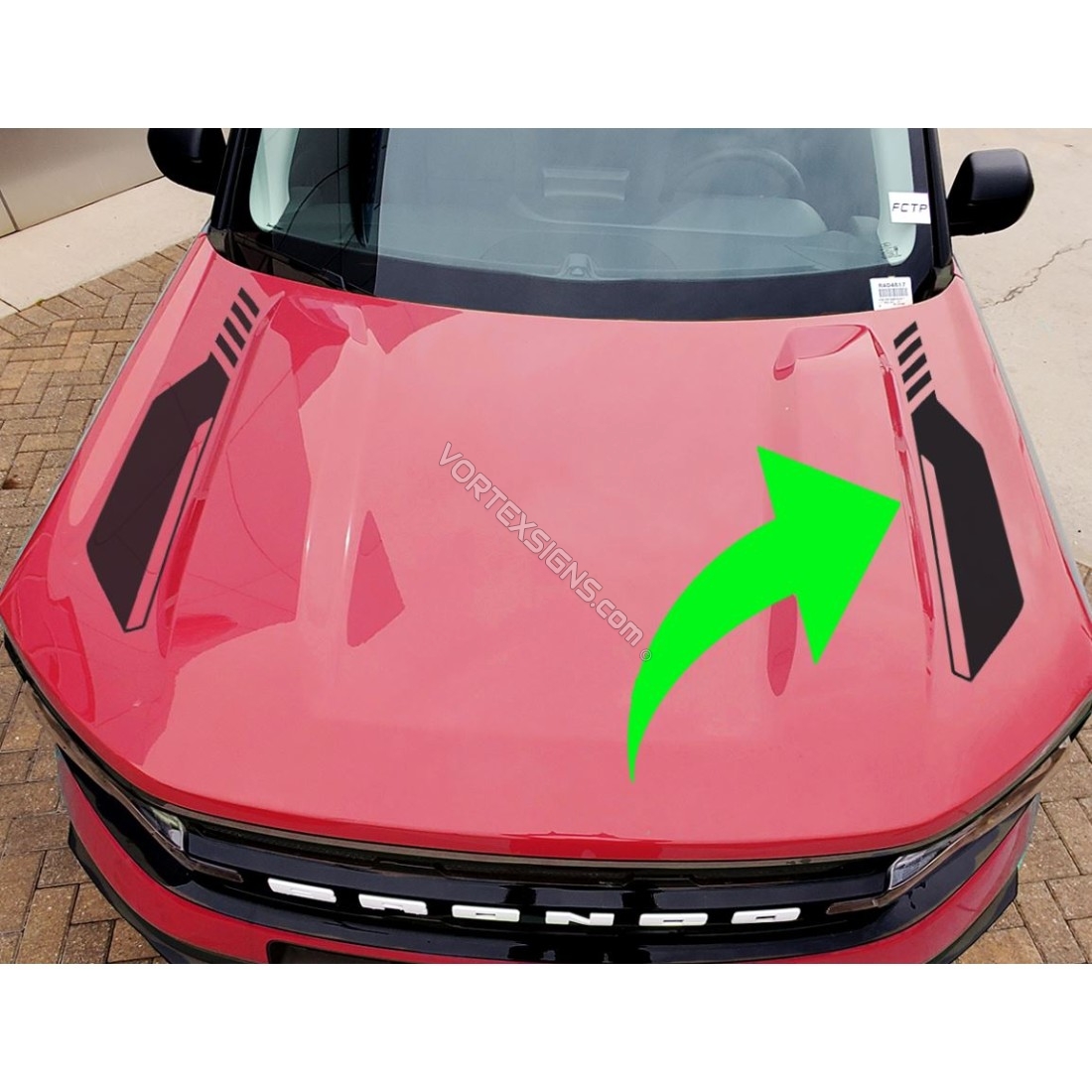 Vinyl Hood Accents stripes for Ford Bronco Sport stickers