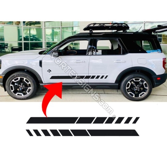 Ford Bronco Sport Door Body bottom stripe Graphic - v10