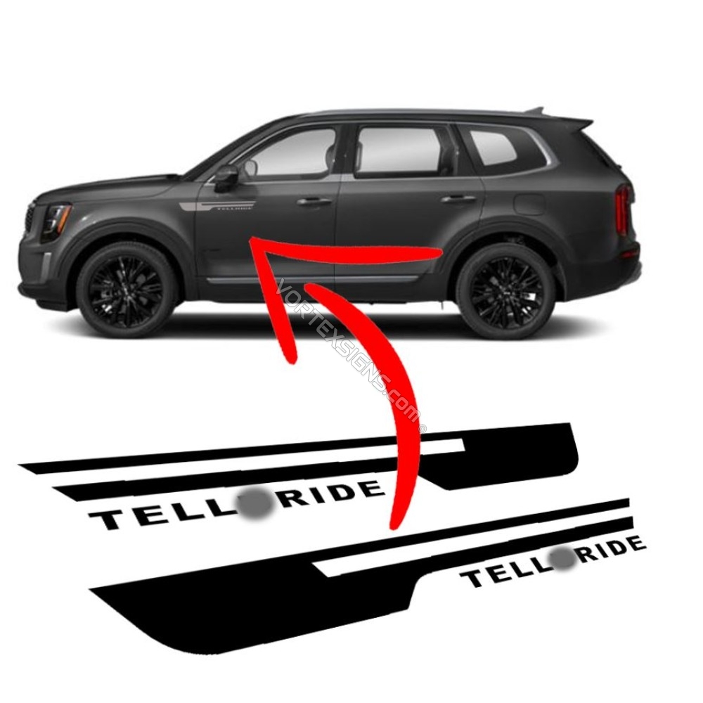 Kia Telluride Fender accent decal sticker