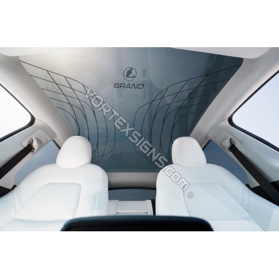 Tesla Model T sunroof decal: Maybach style graphics