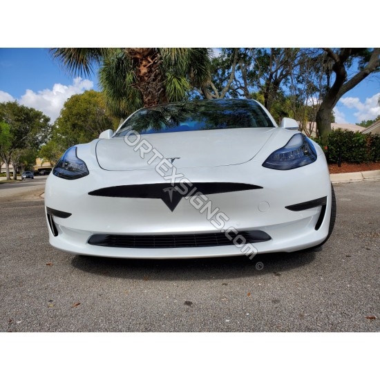 For Tesla Model Y 5DR SUV Front Grille Sticker Matte Black 1PCS 2023