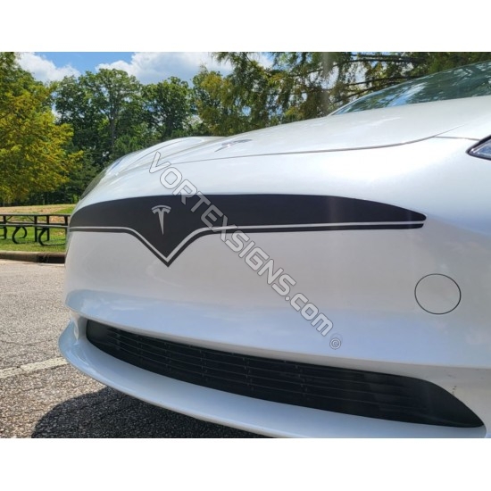 Carbon Fiber Front Grill Insert Overlay - Tesla Model S - Aero Kit
