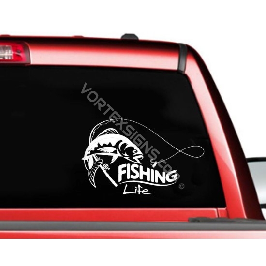 10in x 3in Large Funny Auto Decal Bumper Sticker Fishing Bad Day Fishing  Beats a Good Day at Work Car Truck Boat RV Rod (Work)