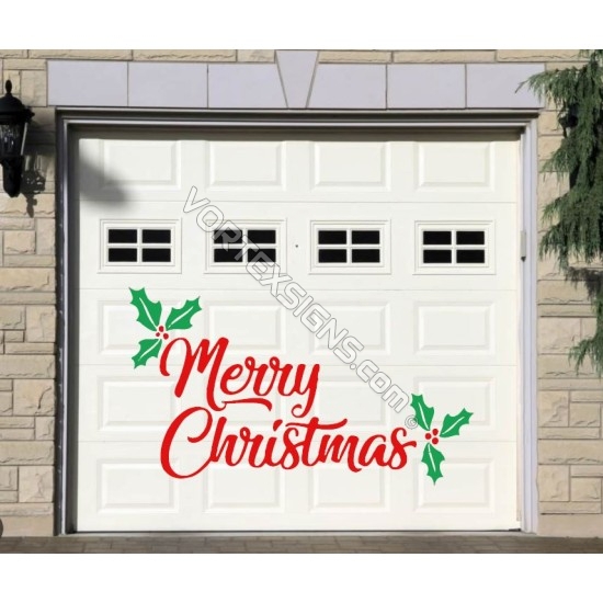 Merry Christmas garage door sign decal decoration