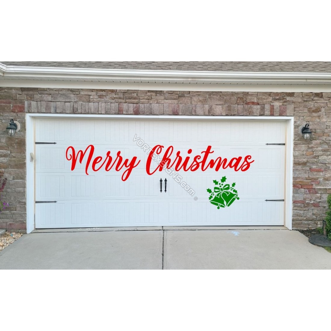 Merry Christmas garage door sign decal decoration