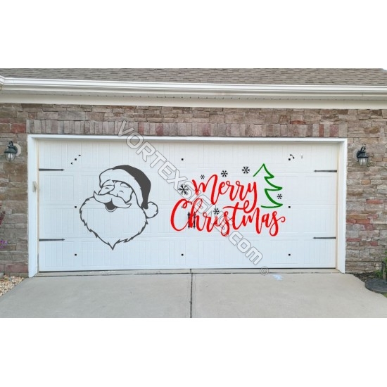 Merry Christmas garage door sign decal decoration