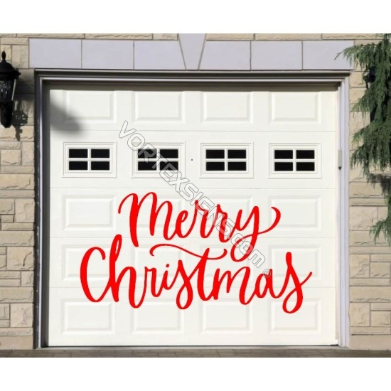 Merry Christmas garage door sign decal decoration