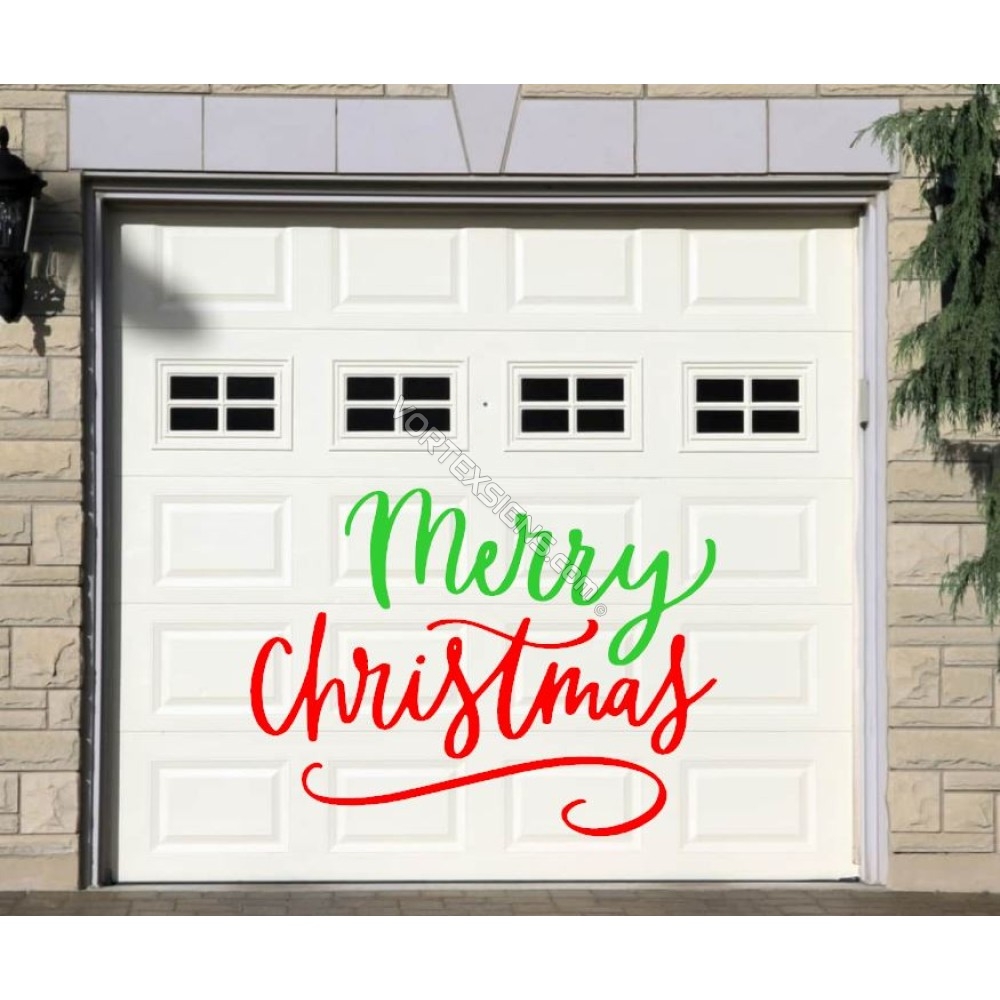 Merry Christmas garage door sign decal decoration