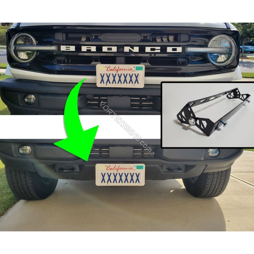 Bronco Front License Plate Bracket Get Your Front License Plate